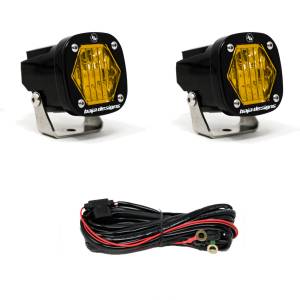 Baja Designs S1 Amber Wide Cornering LED Light with Mounting Bracket Pair - 387815