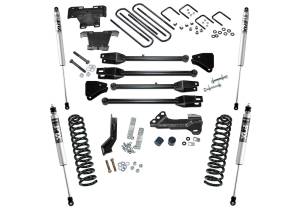 Superlift 4 inch Lift Kit - 2017-2022 Ford F-250/350 4WD Diesel Engine with 4-Link Conversion with FOX 2.0 Series Shocks - K166F