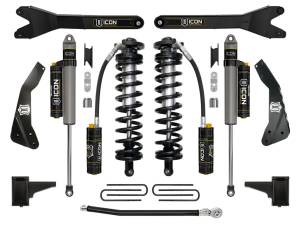 ICON Vehicle Dynamics - ICON Vehicle Dynamics 2011-2016 FORD F-250/F-350 SUPER DUTY 4-5.5" LIFT STAGE 4 COILOVER CONVERSION SYSTEM WITH RADIUS ARM - K63134R - Image 1