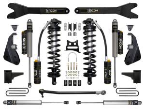 ICON Vehicle Dynamics - ICON Vehicle Dynamics 2017-2022 FORD F-250/F-350 SUPER DUTY 4-5.5" LIFT STAGE 5 COILOVER CONVERSION SYSTEM WITH RADIUS ARM - K63155R - Image 1