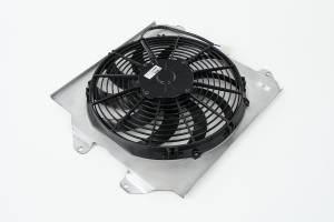 CSF Cooling - Racing & High Performance Division Optional all-aluminum fan shroud with 12" high-performance SPAL Fan for the CSF Ultimate K-Swap Radiator (CSF #2850K) - 2858F