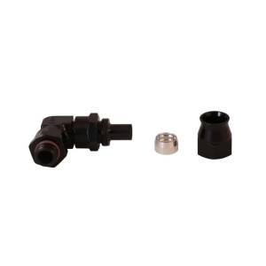 Aeromotive - Aeromotive PTFE Hose End - AN-06 to AN-08 Hose - 90 Deg - Black Anodized - 15736 - Image 1