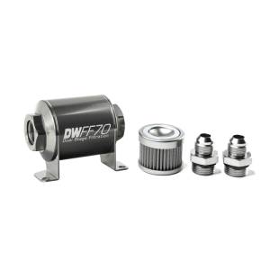 DeatschWerks - DeatschWerks Stainless Steel 8AN 10 Micron Universal Inline Fuel Filter Housing Kit (70mm) - 8-03-070-010K-8 - Image 2
