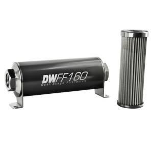 DeatschWerks - DeatschWerks Stainless Steel 8AN 10 Micron Universal Inline Fuel Filter Housing Kit (160mm) - 8-03-160-010K - Image 2