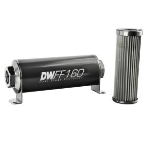 DeatschWerks - DeatschWerks Stainless Steel 8AN 10 Micron Universal Inline Fuel Filter Housing Kit (160mm) - 8-03-160-010K - Image 3