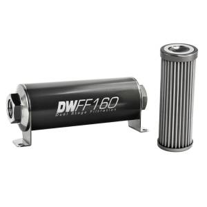 DeatschWerks - DeatschWerks Stainless Steel 8AN 40 Micron Universal Inline Fuel Filter Housing Kit (160mm) - 8-03-160-040K - Image 2