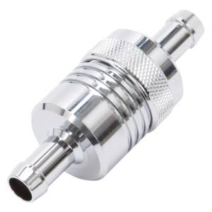 Edelbrock - Edelbrock Fuel Filter Aluminum 3In X 01/ 1/8In 3/8In Inlet/Outlet Chrome - 8136 - Image 4