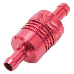 Edelbrock - Edelbrock Fuel Filter Aluminum 3In X 01/ 1/8In 3/8In Inlet/Outlet Red - 8139 - Image 4