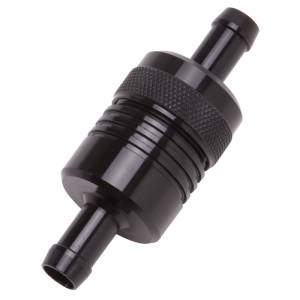 Edelbrock - Edelbrock Fuel Filter Aluminum 3In X 01/ 1/8In 3/8In Inlet/Outlet Black - 8157 - Image 3