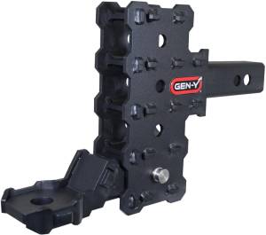 GEN-Y Hitch Phantom-X 2in Hollow Shank 4.5in Offset Drop 700lb TW 7K Hitch w/GH-13051X Plat Ball Mount - GH-13154X