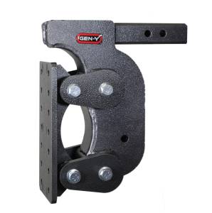 GEN-Y Hitch The Boss Torsion-Flex Pintle Plate 2in Shank 12.5in Drop 16K Hitch w/GH-0100 Stabilizer Kit - GH-1401