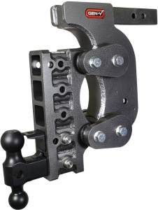 GEN-Y Hitch The Boss Torsion-Flex 2in Shank 15in Drop 16K Hitch w/GH-051 Dual-Ball/Pintle Lock/Stab Kit - GH-1425