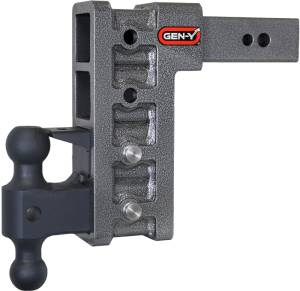GEN-Y Hitch - GEN-Y Hitch Mega Duty 2.5in Shank 9in Drop 3500lb TW 32K Hitch w/GH-0161 Dual-Ball/Pintle Lock - GH-1624 - Image 2