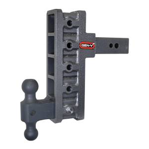 GEN-Y Hitch Mega Duty 2.5in Shank 9in Offset Drop 3500lb TW 32K Hitch w/GH-0161 Dual-Ball - GH-1915