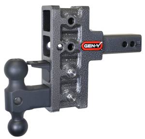 GEN-Y Hitch - GEN-Y Hitch Mega Duty 2in Shank 5in Offset Drop 10K Hitch w/GH-031 Dual-Ball/GH-032 Pintle Lock - GH-424 - Image 1