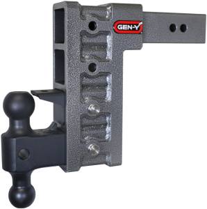 GEN-Y Hitch - GEN-Y Hitch Mega Duty 2.5in Shank 9in Drop 3K TW 21K Hitch w/GH-061 Dual-Ball/GH-062 Pintle Lock - GH-624 - Image 2
