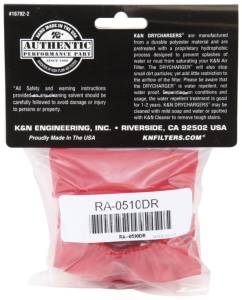 K&N Engineering - K&N Engineering DryCharger Air Filter Wrap for RA-0510 - Red - RA-0510DR - Image 2