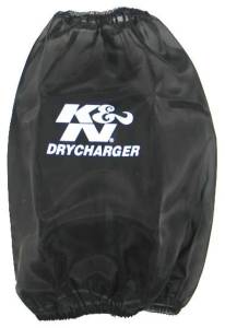 K&N Engineering - K&N Engineering Round Tapered Drycharger Air Filter Wrap-Black 7.5in Base ID x 4.5in Top ID x 9in H - RC-5046DK - Image 1