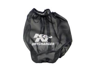 K&N Engineering 6.5in Base ID x 4.5in Top ID x 6in H - Black - Round Tapered - DryCharger Air Filter Wrap - RC-5060DK