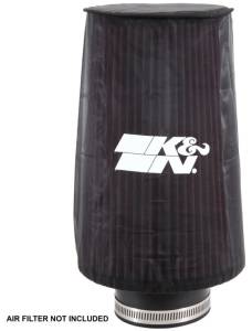 K&N Engineering - K&N Engineering Universal Round Tapered Filter Wrap - Black - 6in Base ID x 4.625in Top ID x 9in Height - RE-0810PK - Image 3