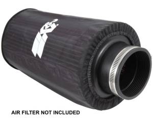 K&N Engineering - K&N Engineering Universal Round Tapered Filter Wrap - Black - 6in Base ID x 4.625in Top ID x 9in Height - RE-0810PK - Image 4