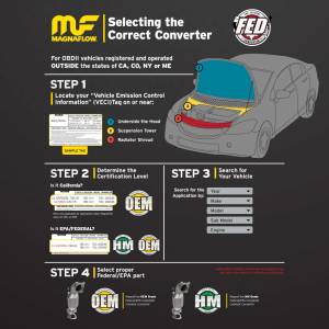 Magnaflow - Magnaflow 09-10 Ford F-550 Super Duty V10 6.8L Rear Underbody Direct Fit Catalytic Converter - 280434 - Image 2