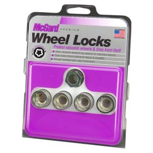 McGard Wheel Lock Nut Set - 4pk. (Under Hub Cap / Cone Seat) M14X1.5 / 22mm Hex / .893in. Length - 24019