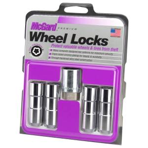 McGard Wheel Lock Nut Set - 4pk. (Cone Seat Duplex) 9/16-18 / 7/8 Hex / 2.5in. Length - Chrome - 24134