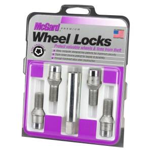 McGard - McGard Wheel Lock Bolt Set - 4pk. (Tuner / Cone Seat) M12X1.5 / 17mm Hex / 29.6mm Shank L. - Chrome - 27191 - Image 1