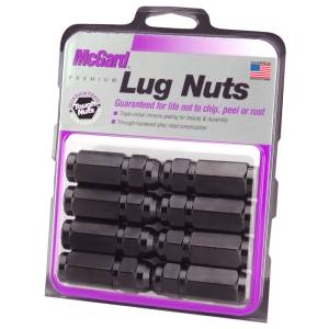 McGard Hex Lug Nut (Cone Seat / Duplex) 9/16-18 / 7/8 Hex / 2.5in. Length (8-Pack) - Black - 64816