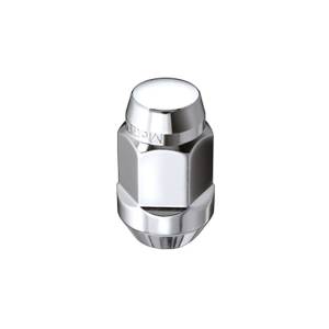 McGard Hex Lug Nut (Cone Seat Bulge Style) M14X1.5 / 13/16 Hex / 1.945in. L (Box of 100) - Chrome - 69432