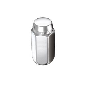 McGard Hex Lug Nut (Cone Seat) M14X1.5 / 22mm Hex / 1.635in. Length (Box of 100) - Chrome - 69469