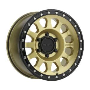 Method Wheels - Method Wheels MR315 17x8.5 0mm Offset 6x135 87mm CB Gold/Black Street Loc Wheel - MR31578516100 - Image 1
