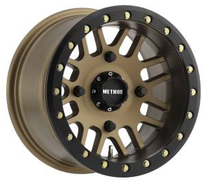 Method Wheels - Method Wheels MR406 UTV Beadlock 14x8 4+4/-2mm Offset 4x156 132mm CB Method Bronze w/Matte Black Ring Wheel - MR40648046944B - Image 1