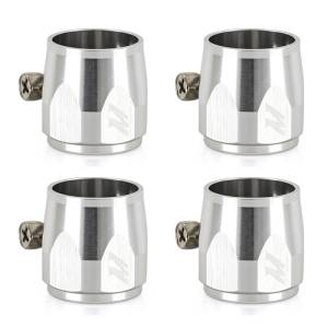 Mishimoto Aluminum -10AN Hex Finishers - Silver - MMHXF-10-4-SL