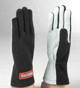 Racequip Black Basic Race Glove - Medium - 350003