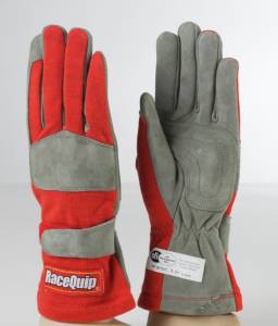 Racequip Red 1-Layer SFI-1 Glove - Large - 351015