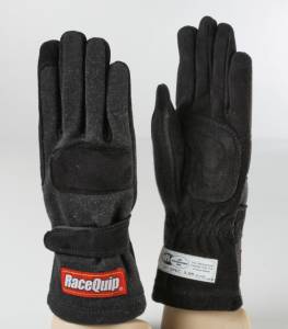 Racequip Black 2-Layer SFI-5 Glove - XSmall - 355001