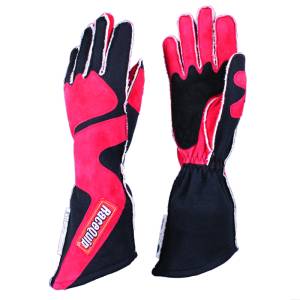Racequip SFI-5 Red/Black Medium Outseam Angle Cut Glove - 359103