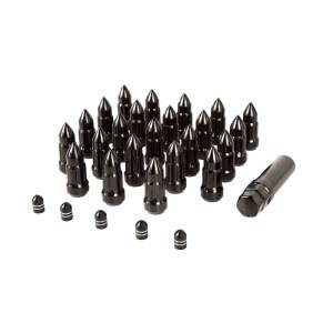 Rugged Ridge - Rugged Ridge Bullet Lug Nut and Valve Stem Cap Kit Black 1/2-20 - 16715.27 - Image 1