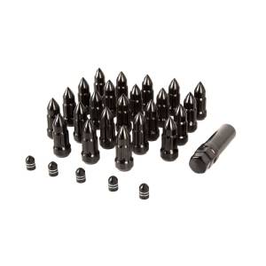 Rugged Ridge - Rugged Ridge Bullet Lug Nut and Valve Stem Cap Kit Black 1/2-20 - 16715.27 - Image 2