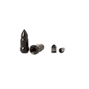 Rugged Ridge - Rugged Ridge Bullet Lug Nut and Valve Stem Cap Kit Black 1/2-20 - 16715.27 - Image 3