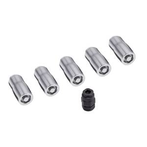 Rugged Ridge - Rugged Ridge Wheel Lock Nut Set 5 Nuts w/Key Chrome M14-1.5 - 16715.31 - Image 1