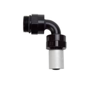 Russell - Russell Performance -8 SAE Port Male to -8 AN Hose 90 Degree Crimp On Hose End - Black Anodized - 610840 - Image 1