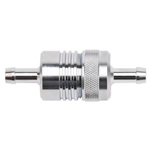 Russell - Russell Performance Chrome Street Fuel Filter (3in Length 1-1/8in diameter 5/16in inlet/outlet) - 645060 - Image 2