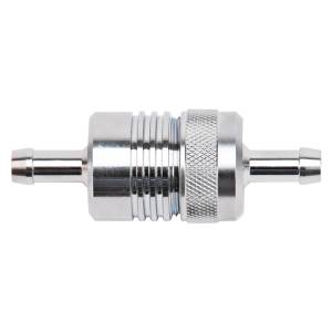 Russell - Russell Performance Chrome Street Fuel Filter (3in Length 1-1/8in diameter 5/16in inlet/outlet) - 645060 - Image 3