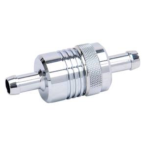 Russell - Russell Performance Chrome Street Fuel Filter (3in Length 1-1/8in diameter 3/8in inlet/outlet) - 645120 - Image 2