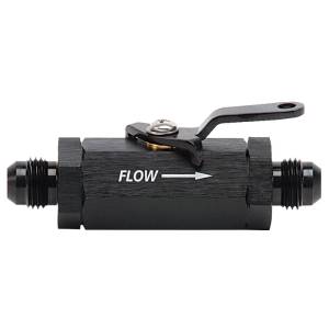Russell Performance Shutoff Valve -6 AN Male Black Finish - 650633