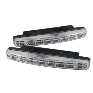 SPYDER - SPYDER Xtune Universal Drl 8 White LED Lights Chrome CBL-DRL-8LED-C - 5031518 - Image 1