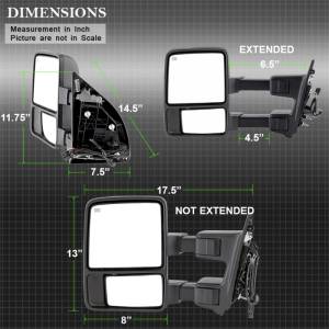 SPYDER - SPYDER Xtune Ford Superduty 08-15 L&R Extendable Power Heated Adjust Mirror Amber MIR-FDSD08S-PW-AM-SET - 9935756 - Image 6